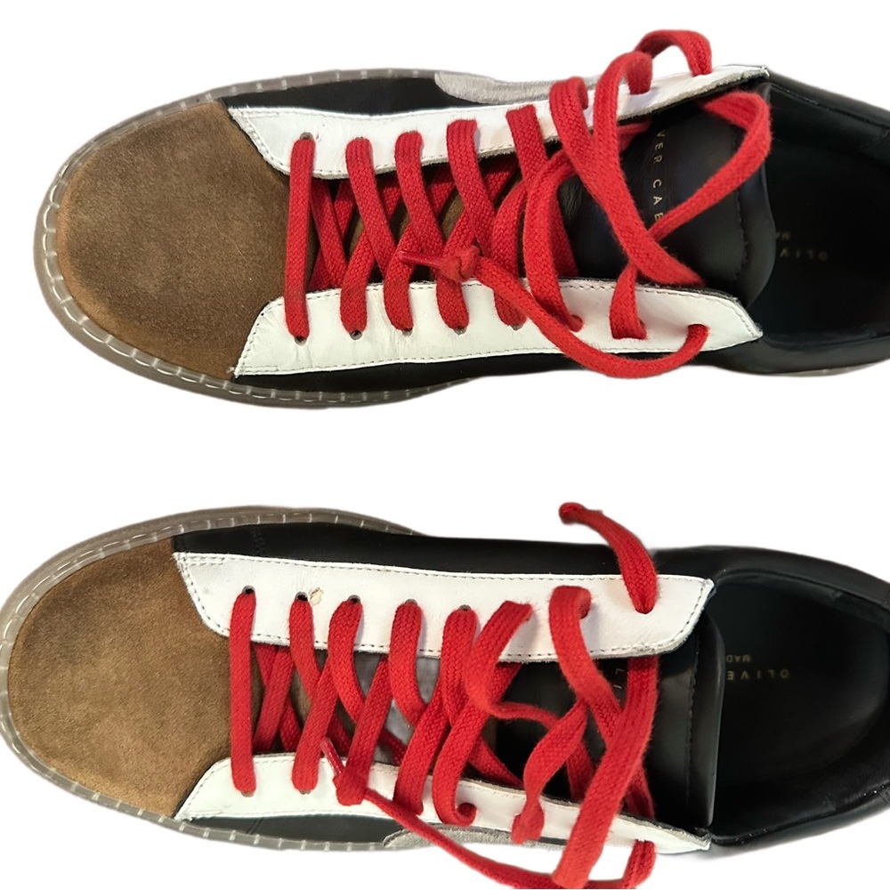 Oliver Cabell Women black, brown with Red Laces sneakers
